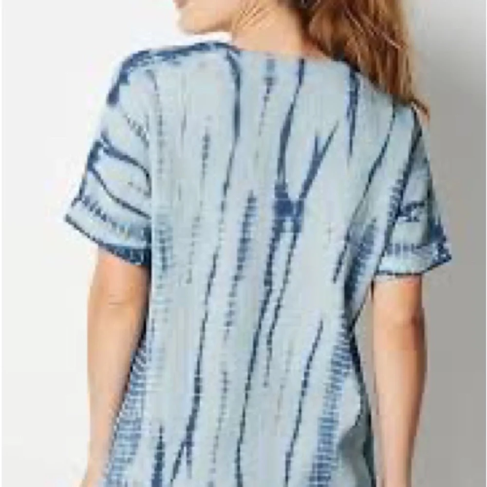 Pure Jill Tie Dyed Crinkle Gauze Tunic - Picture 5 of 8